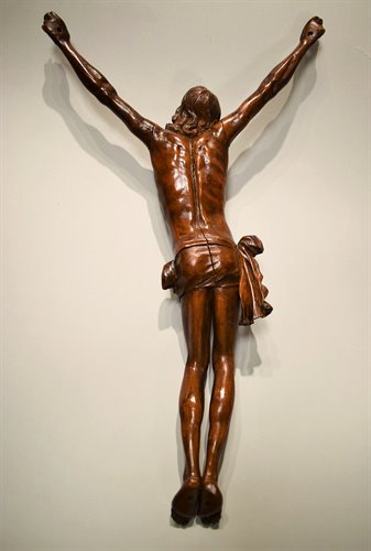 Crucified Christ in boxwood